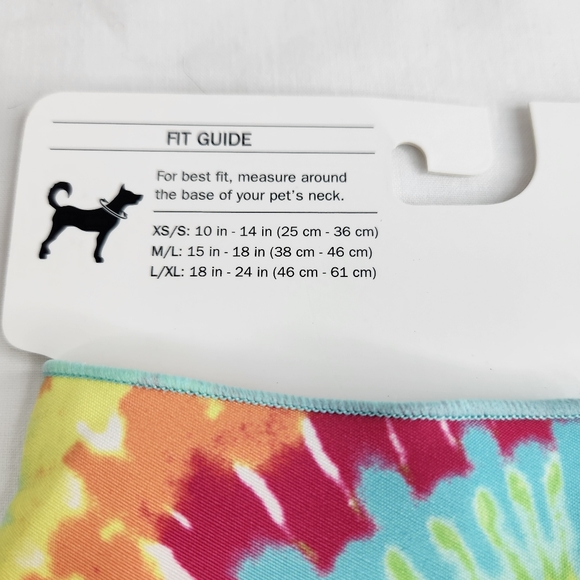 New Tye Dyed Swirl Burst Small/Extra Small Pet Bandana - Picture 4 of 4